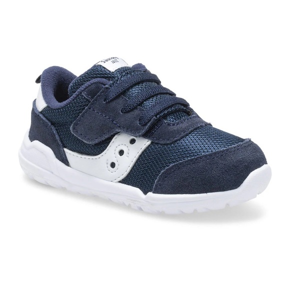 Saucony Toddler 5M Navy&White Sneakers. GUC. Exclt Velcro. 15% off w 2+ Bundle. - Picture 1 of 12